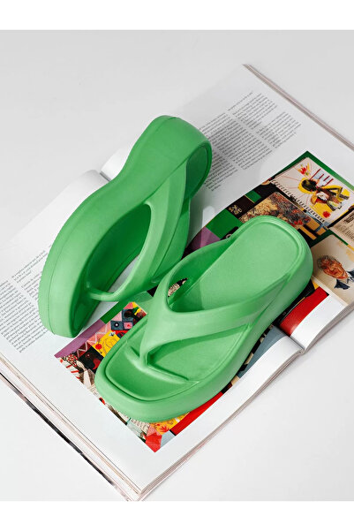 Zaira Women's green synthetic platform Slipper Nicola #19884 - 41