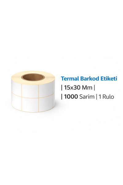 Blue Label Termalno Etiketa sa barkodom |2 Jedna pored druge| 15x30mm | 1000 ...