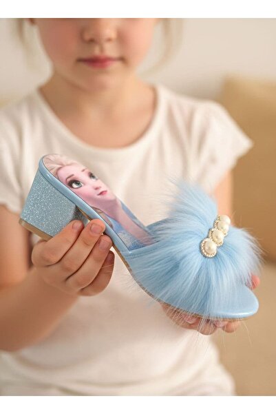 Surpie Shoes Girls' Character Slippers, Children's Heeled Slippers