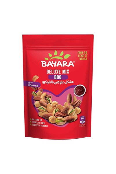 Bayara مزيج فاخر من المكسرات المحمصة والمملحة بنكهة الشواء، مع مزيج غني من ال...