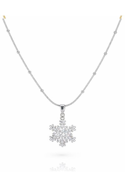 Portakal Esintisi قلادة يونيكا على شكل ندفة الثلج من الفولاذ