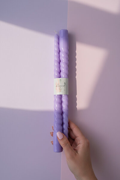 ARİENEL Şamdan Mumu | Sarmal | 2'li Set | Colors of the Wisteria | Unique | 3...