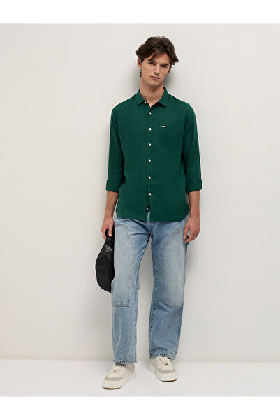 The Bear House By Styli Men's Solid Slim Fit Casual Shirt