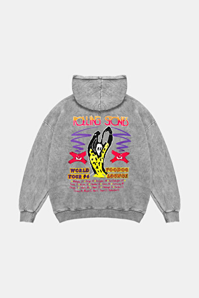 Sekizbiraltı Rolling Stones Voodo Lounge Printed Oversize Unisex Washable Whi...