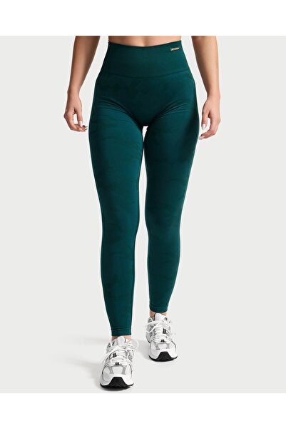 baim X Scrunch Seamless Camouflage Patterned Gathering Sports Leggings