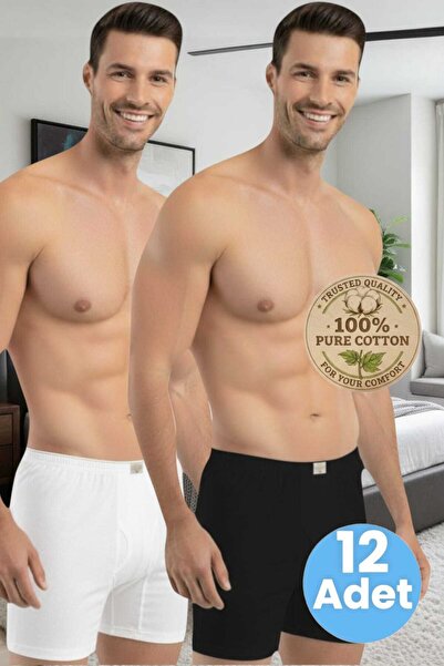 Tezzgelsin Men's 100% Cotton 12-Piece Single Jersey Fabric Combed Cotton Boxe...