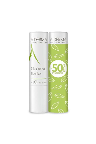 A-DERMA Moisturizing and repairing lip balm set with finish, Stick 2 x 4 g