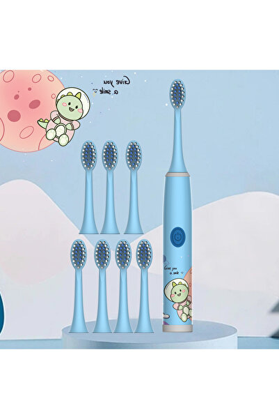 choice2 فرشاة أسنان كهربائية للأطفال - 8 قطع - سلسلة رسوم متحركة فضائية - فرش...