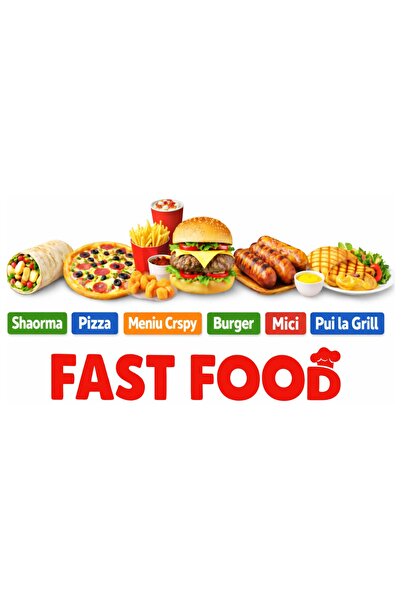 OEM Banner Fast-Food PVC 440g 110×200 cm – banner publicitar exterior