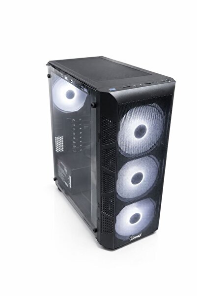 Apphirex LUNA 4X ARGB FAN 500W +80 Bronze Power Supply Tuştan Değişmeli Siyah...