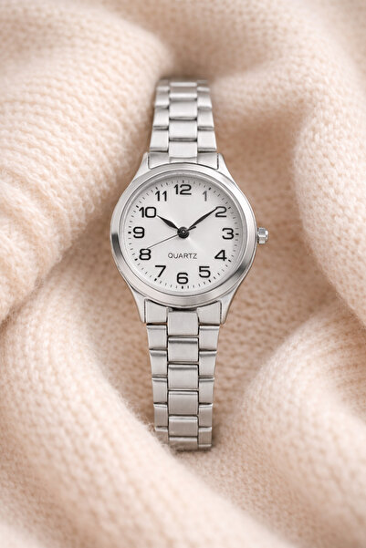 İnogge Cansios Model Daily Use Waterproof Round Numeral Gold Women's Wristwatch