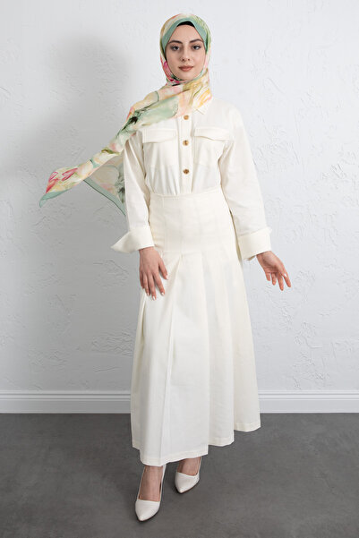 zhrcelebi Shirt and Skirt Set 266004 - Ecru