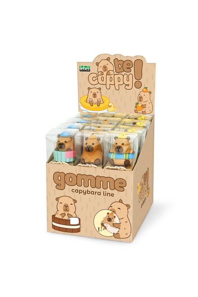 Lebez Radiera BeCappy Capibara – tridimensionala, 3 modele asortate , pret/1 buc