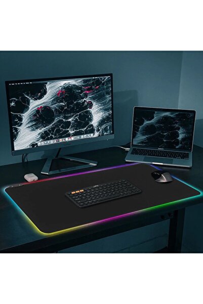 OEM Mousepad Gaming cu iluminare led RGB 800x300x40 Negru