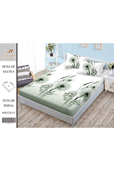 FIONNA.RO Stretchy Duvet Cover and Pillowcases in Finet 180x200cm - Cream wit...