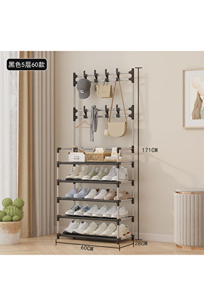 RARINCARE Cuier Multifunctional pentru Pantofi 171x60cm, Carlige pentru Haine...