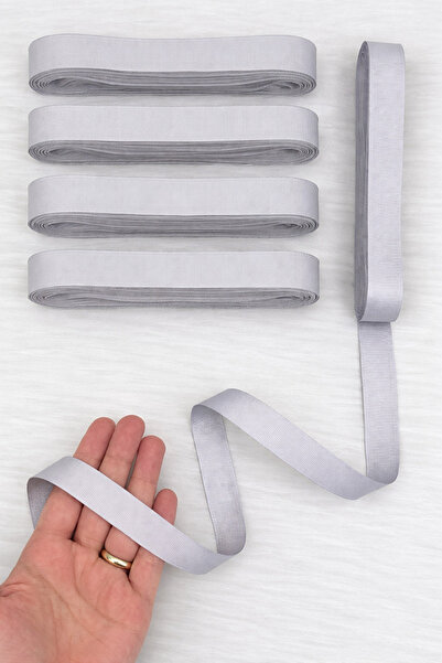 ZEYMERADE Gray Grogren Ribbon 2 cm 10 Mt, Bohça Dowry Engagement Wedding Birt...