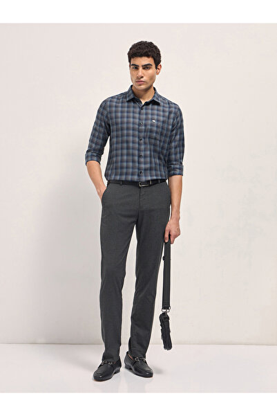 The Bear House By Styli Men's Cotton Checked Tailored Fit Formal Shirt