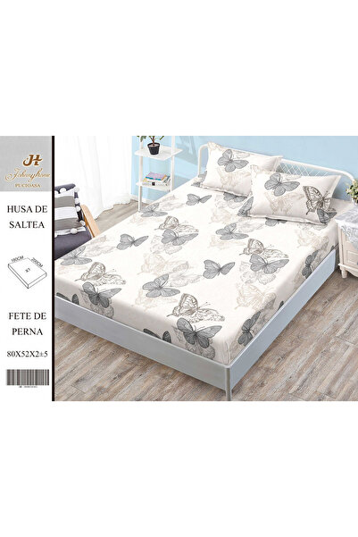 FIONNA.RO Stretchy Duvet Cover and Pillowcases Made of Finet 180x200cm - Crea...