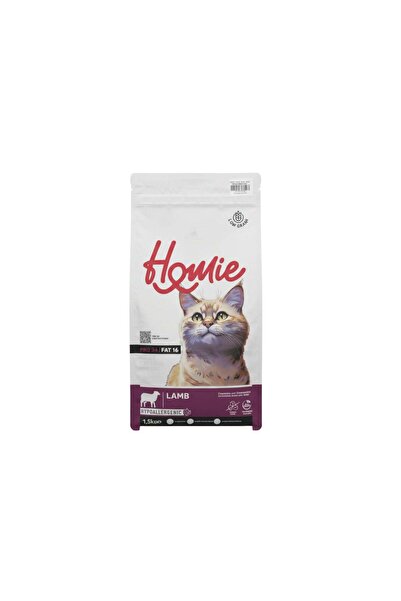 Homie طعام هومي الجاف للقطط البالغة بنكهة لحم الضأن والأرز، 1.5 كجم