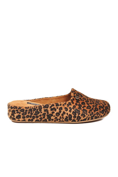 Pierre Cardin Taba Leopard Lightweight Textile Suede Closed Front Women's Hou...