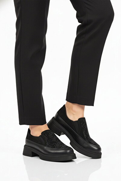 Pierre Cardin Black Stone Embroidered Lightweight Women's Casual Shoes Pc-552...