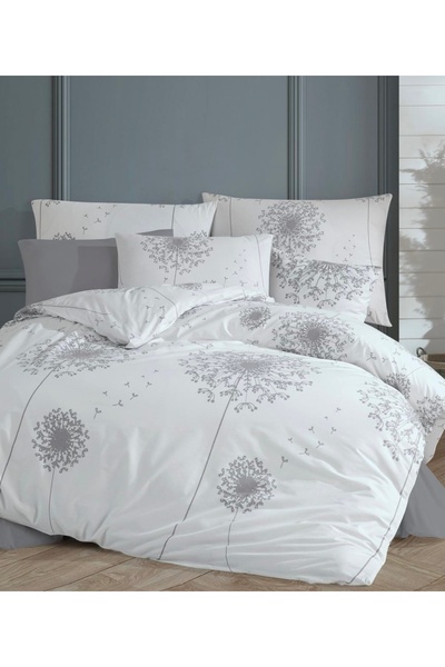 NazeninHome Ranforce 100% Cotton Duvet Cover Set with Elastic Sheets, Double ...