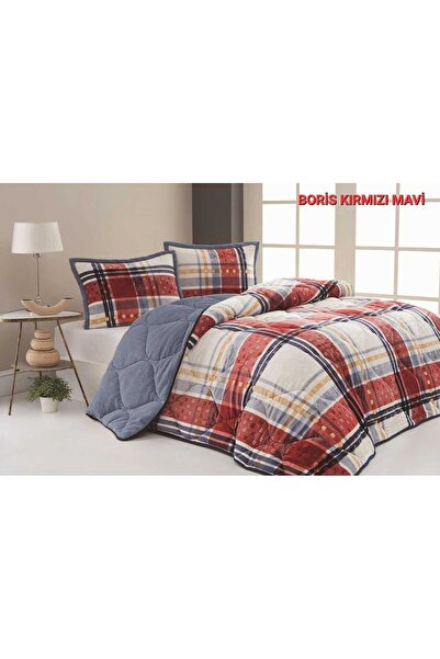 Romans طقم لحاف فاخر مزدوج بوريس ريد (1 لحاف + 2 غطاء وسادة)