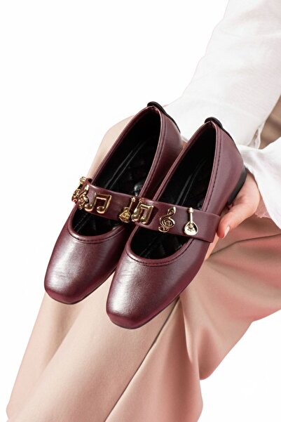 AlbiShoes Elora Women's Ballet Flats Office Shoes with Gold Note Accessories,...