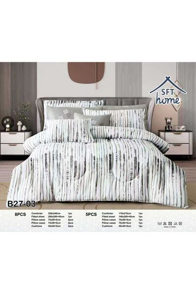 Graciana مفرش نفر ونص فاخر ملكي ماكرو فايبر 5قطع