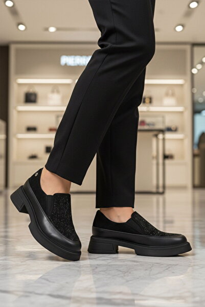 Pierre Cardin Pantofi casual de damă, ușori, cu broderie din piatră neagră PC...
