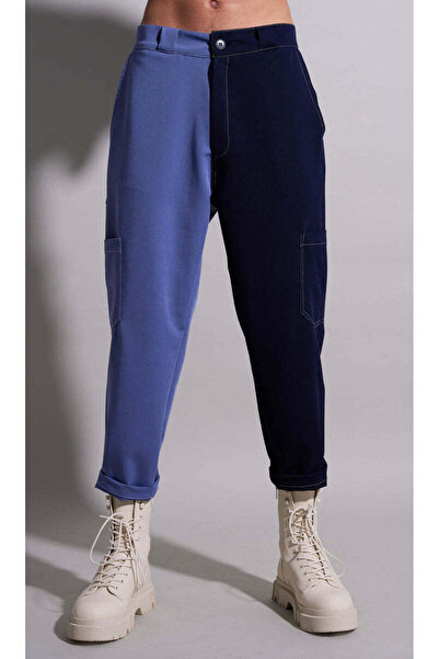 Nobrand Cargo Blue Cargo Pants for Men