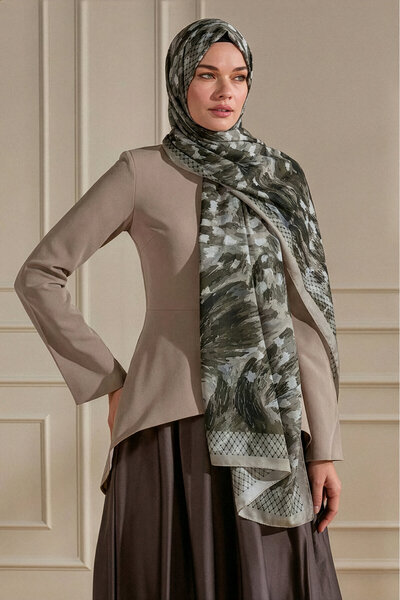 SilkTouch Mink Canvas Touch Patterned Organic Shawl