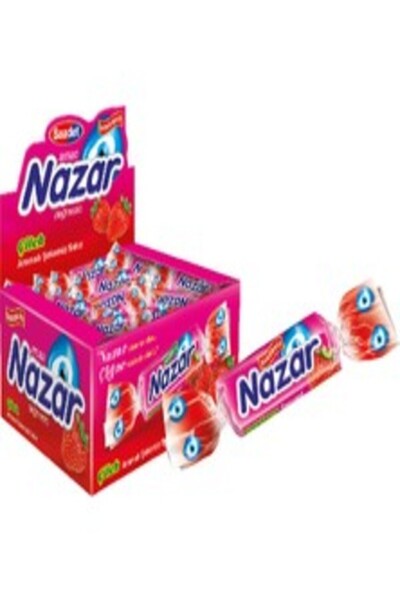 Nazar Strawberry Flavored Single Sugar-Free Chewing Gum (1 Pack of 100 Pieces)