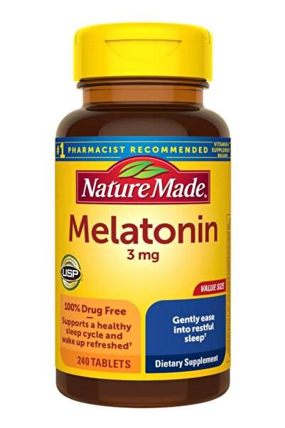 Nature Made 3mg Sleep Aids for Adults, 100% Drug Free Sleep Aid, Sleep Supple...