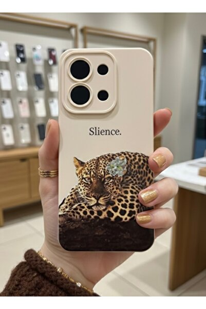 OVADA Redmi 15C Uyumlu Leopar Desenli Silikon Telefon Kılıfı