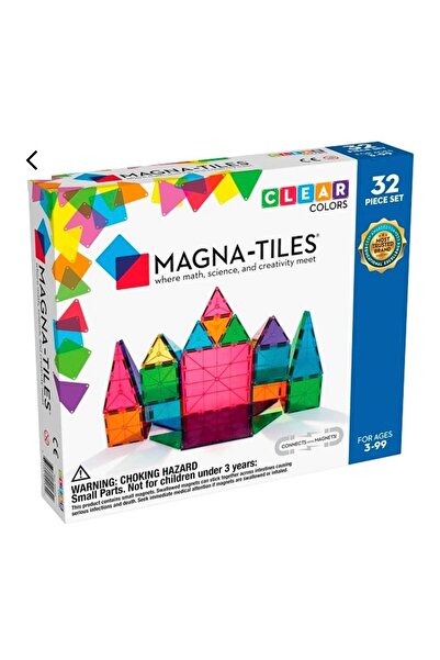 Magna Tiles MAGNA-TILES® - Clear Color Set Manyetik Bloklar - 32 Parça