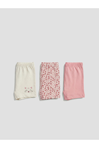 LC Waikiki Рожеві боксерські шорти для дівчаток з принтом, 3 шт.