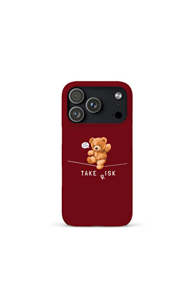 KaffCase حافظة هاتف آيفون 17 برو تيك ريسك تيدي بير من السيليكون الفاخر