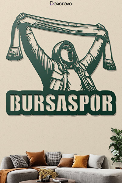 Dekorevo Bursa Taraftar Metal Duvar Tablosu - Metal Duvar Sanatı