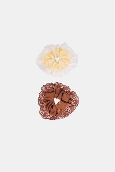 Stradivarius Set of 2 lace scrunchies