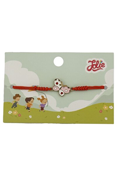 Flippy Bratara pentru Copii, Jolie, Model Fluturas Roz, Snur cu Impletitura R...