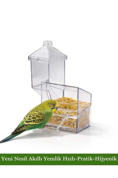 Dalipet Yeni Nesil Lüks Akıllı Kuş Yemliği Yedek Hazneli Hijyenik Pratik Kuş ...