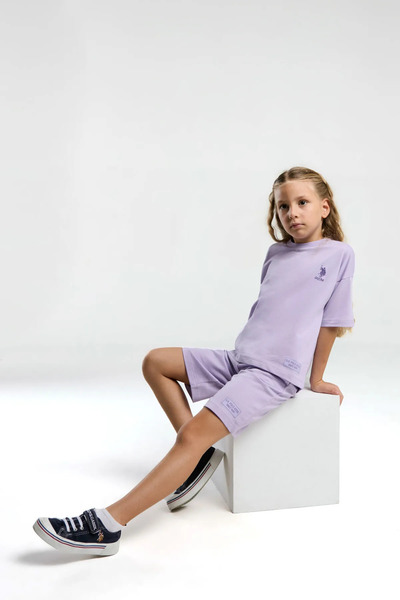 U.S. Polo Assn. U.S. Polo Assn Dievčenská modrá bermudská súprava
