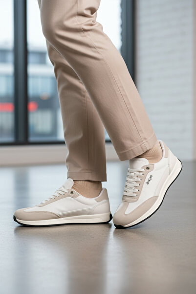 AYAKMOD Ανδρικά casual παπούτσια Conteyner 584 Lace-up White