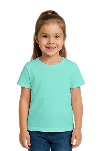SEDİRLİ Unisex Solid Color Kids T-Shirt Cotton Combed Fabric