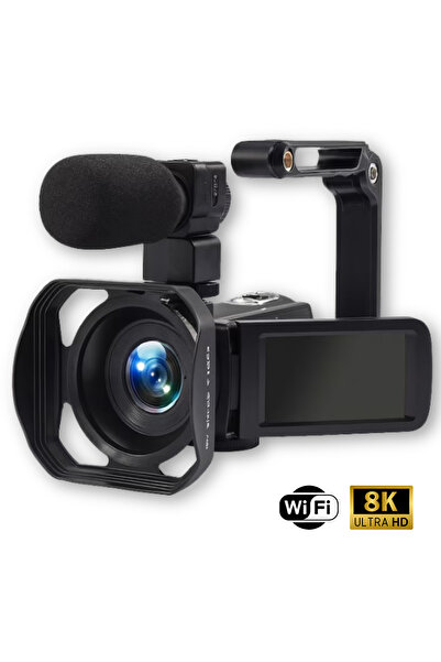 Om Camera Video Profesionala Retro 8K MBStar WiFi, Ecran Rotativ, Stabilizare...