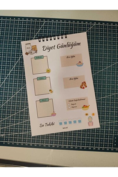 beticraft Diyet günlüğü, Not defteri, Okul defteri, Planlayıcı, Spiralli not ...