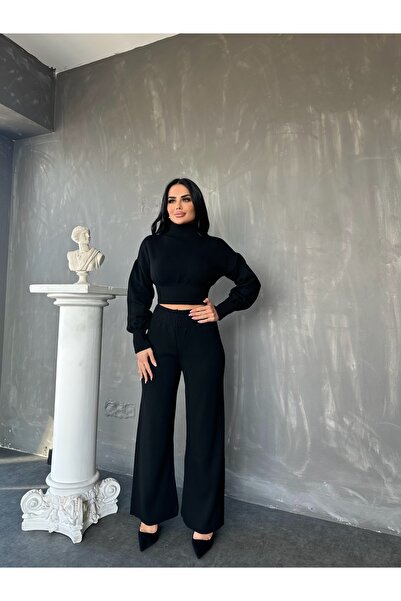 DOQU MILANO Set de tricotaje crop cu șnur