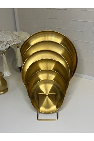 cicizuccaciye 6Lı Gold Sunum Tepsileri